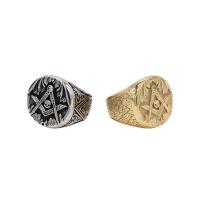 Stal nierdzewna Rhinestone Ring Finger, Stal nierdzewna 304, z czaszki wzór & różnej wielkości do wyboru & dla człowieka & z kamieniem, dostępnych więcej kolorów, rozmiar:7-13, sprzedane przez PC