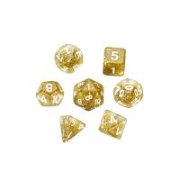 Resin Dice, Carved, 7 pieces & mixed, yellow, 15-20mm, 7PCs/Set, Sold By Set