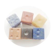 Gemstone Dice, polished, random style & mixed, Random Color, 15x15x15mm, 10PCs/Lot, Sold By Lot