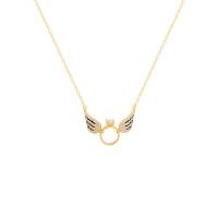 Cubic Zircon Micro Pave Brass Necklace, with 2.04 inch extender chain, gold color plated, micro pave cubic zirconia & for woman & hollow, Length:Approx 16.14 Inch, Sold By PC