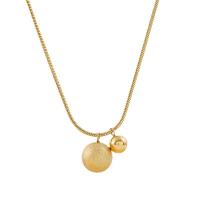 Titanstahl Halskette, mit Verlängerungskettchen von 1.97inch, Modeschmuck & für Frau, goldfarben, Länge ca. 17.72 ZollInch, verkauft von PC