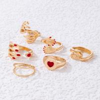 Zinc Alloy Ring Set gold color plated for woman & enamel golden nickel lead & cadmium free Approx Sold By Set