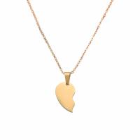 Stainless Steel Jewelry Necklace, 304 Stainless Steel, Heart, Vacuum Ion Plating, fashion jewelry & different styles for choice, more colors for choice, Length:17.72 Inch, Sold By PC