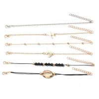 Tibetan Style Bracelet Set, with 1.97inch extender chain, gold color plated, 6 pieces & fashion jewelry & Unisex, nickel, lead & cadmium free, Length:Approx 7.28 Inch, Sold By Set
