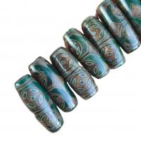 Ágata natural tibetano Dzi Beads, Ágata tibetana, polido, DIY, 40mm, vendido por PC