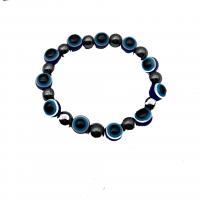 Evil Eye Jewelry Bracelet Resin with Natural Stone fashion jewelry 10mm 8mm Length Approx 19 cm Sold By PC
