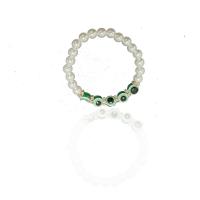 Evil Eye Jewelry Bracelet Plastic Pearl with Resin & Zinc Alloy gold color plated fashion jewelry & for woman 10mm 8mm Length Approx 19 cm Sold By PC