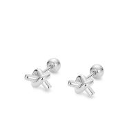 925 Sterling Silver Stud Earrings, plated, for woman, more colors for choice, 7.20x4.20mm, Sold By Pair