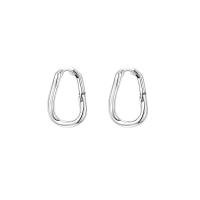 925 Sterling Silver Hoop Earrings silver color plated for woman silver color Sold By Pair