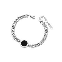 Stainless Steel Jewelry Bracelet, 304 Stainless Steel, Round, Vacuum Ion Plating, with roman number & different styles for choice & for woman, 15mm, Sold By PC