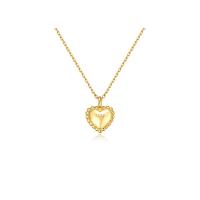 925 Sterling Silver Necklaces, Heart, plated, oval chain & for woman, more colors for choice, 12x15mm, Length:Approx 17.7 Inch, Sold By PC