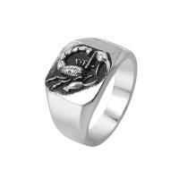 Палец кольцо из нержавеющей стали, Нержавеющая сталь 304, Скорпион, разный размер для выбора & Мужский, Много цветов для выбора, 14mm, размер:7-13, продается PC
