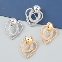 Zinc Alloy Drop Earrings Heart high quality plated fashion jewelry & for woman Sold By Pair