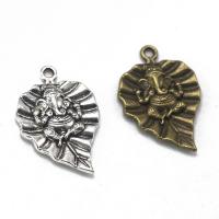 Tibetan Style Leaf Pendants, plated, vintage & Unisex, more colors for choice, nickel, lead & cadmium free, 17x25mm, Sold By PC