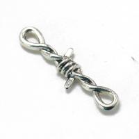 Tibetan Style Connector, antique silver color plated, vintage & DIY & 1/1 loop, silver color, nickel, lead & cadmium free, 11x33x4.30mm, Sold By PC