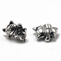 Tibetan Style Animal Pendants, Fortune Cat, plated, vintage & Unisex, more colors for choice, nickel, lead & cadmium free, 17x12x10mm, Sold By PC