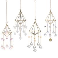 Hanging Ornaments, Crystal, with Iron, gold color plated, different styles for choice & faceted, more colors for choice, Sold By PC