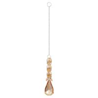Hanging Ornaments, Crystal, with Brass, plated, faceted & hollow, more colors for choice, 280mm, Sold By PC