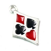 Tibetan Style Enamel Pendants, Rhombus, plated, vintage & Unisex, more colors for choice, nickel, lead & cadmium free, 17x26x1.76mm, Sold By PC