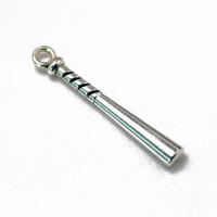 Tibetan Style Pendants, Baseball Bat, antique silver color plated, vintage & Unisex, silver color, nickel, lead & cadmium free, 4.60x35x4mm, Sold By PC