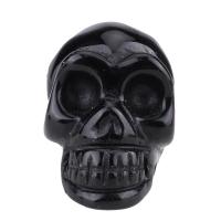 Gemstone Decoration, Skull, Carved, different materials for choice, more colors for choice, 38mm, Sold By PC