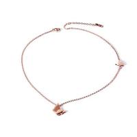 Titanium Steel Necklace, with 1.57inch,1.97inch extender chain, Butterfly, Vacuum Ion Plating, fashion jewelry & different styles for choice & for woman, rose gold color, Length:Approx 16.54 Inch, Approx 7.09 Inch, Sold By PC