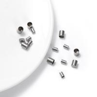 Nerezová ocel Cord Tipy, Nerezová ocel 316, DIY & různé velikosti pro výběr, stříbro, Prodáno By PC