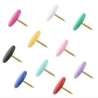 Plastic Nail, with Iron, plated, DIY, more colors for choice, 10x10mm, 100PCs/Box, Sold By Box