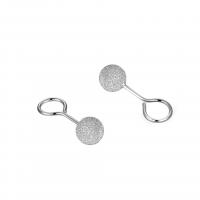 925 Sterling Silver Stud Earrings plated & for woman 6mm Sold By Pair