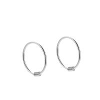 925 Sterling Silver Huggie Hoop Earring, plated, different size for choice & for woman, more colors for choice, 13mm, Sold By Pair