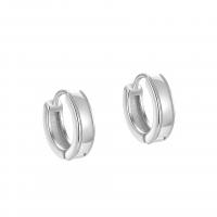 925 Sterling Silver Huggie Hoop Earring plated for woman 11mm Sold By Pair