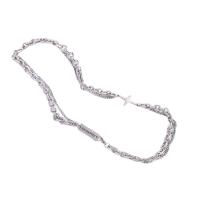 Stainless Steel Jewelry Necklace, 304 Stainless Steel, Double Layer & Unisex, original color, Length:Approx 19.6 Inch, Sold By PC