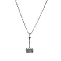 Ожерелье из нержавеющей стали , Нержавеющая сталь 304, Молот Тора, ювелирные изделия моды & Мужская, оригинальный цвет, длина:Приблизительно 23.6 дюймовый, продается PC