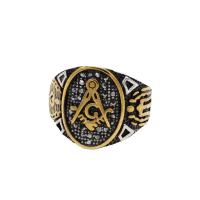 Stainless Steel Finger Ring 304 Stainless Steel Vacuum Ion Plating freemason jewelry & for man US Ring Sold By PC