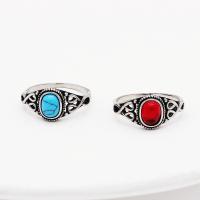 Prst prsten od inoxa, 304 nehrđajućeg čelika, Oval, različiti materijali za izbor & različite veličine za izbor & za žene & šupalj, izvorna boja, Veličina:6-10, Prodano By PC