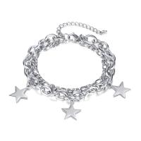 Stainless Steel Jewelry Bracelet 304 Stainless Steel with 1.97inch extender chain fashion jewelry & for woman original color Length Approx 6.69 Inch Sold By PC