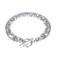 Stainless Steel Jewelry Bracelet 304 Stainless Steel fashion jewelry & for woman original color Length Approx 7.48 Inch Sold By PC