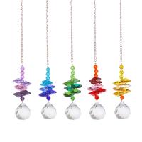 Hanging Ornaments Crystal with Iron Teardrop plated & faceted 300mm Sold By PC