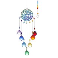 Hanging Ornaments Crystal with Iron plated faceted & hollow Sold By PC