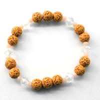 Lava Bracelet, with Crystal, Round, Unisex, more colors for choice, Length:7.09 Inch, Sold By PC