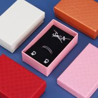 Jewelry Gift Box, Kraft, with Sponge, Rectangle, hardwearing, more colors for choice, 80x50x25mm, Sold By PC