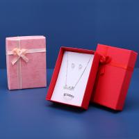 Κοσμήματα Gift Box, Χαρτί, με Σφουγγάρι, Ορθογώνιο παραλληλόγραμμο, Ανθεκτικό & Dustproof, περισσότερα χρώματα για την επιλογή, 108x80x28mm, Sold Με PC