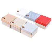 Κοσμήματα Gift Box, Χαρτί, Πλατεία, Ανθεκτικό & Dustproof, περισσότερα χρώματα για την επιλογή, 90x85x55mm, Sold Με PC