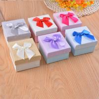 Jewelry Gift Box, Paper, Square, hardwearing & dustproof, more colors for choice, 90x85x55mm, Sold By PC