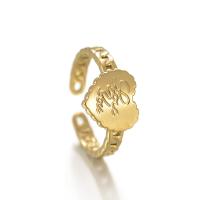 титан Манжеты палец кольцо, Сердце, плакирован золотом, Регулируемый & Женский & отверстие, продается PC