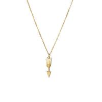 Titanium Steel Necklace Arrow gold color plated for woman 20mm Length Approx 17.7 Inch Sold By PC