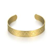 титан браслет-манжеты, плакирован золотом, Регулируемый & Женский, продается PC