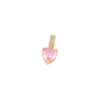 Cubic Zirconia Micro Pave Brass Pendant, gold color plated, micro pave cubic zirconia, more colors for choice, 6x12mm, Sold By PC