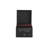 Smycken Gift Box, Fiberskiva för medeldensitet, med PU, Square, guldfärg pläterade, svart, 110x110x90mm, Säljs av Ställ