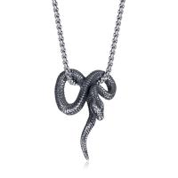 Stainless Steel Jewelry Necklace, 304 Stainless Steel, Snake, Vacuum Ion Plating, fashion jewelry & different length for choice & for man, Sold By PC